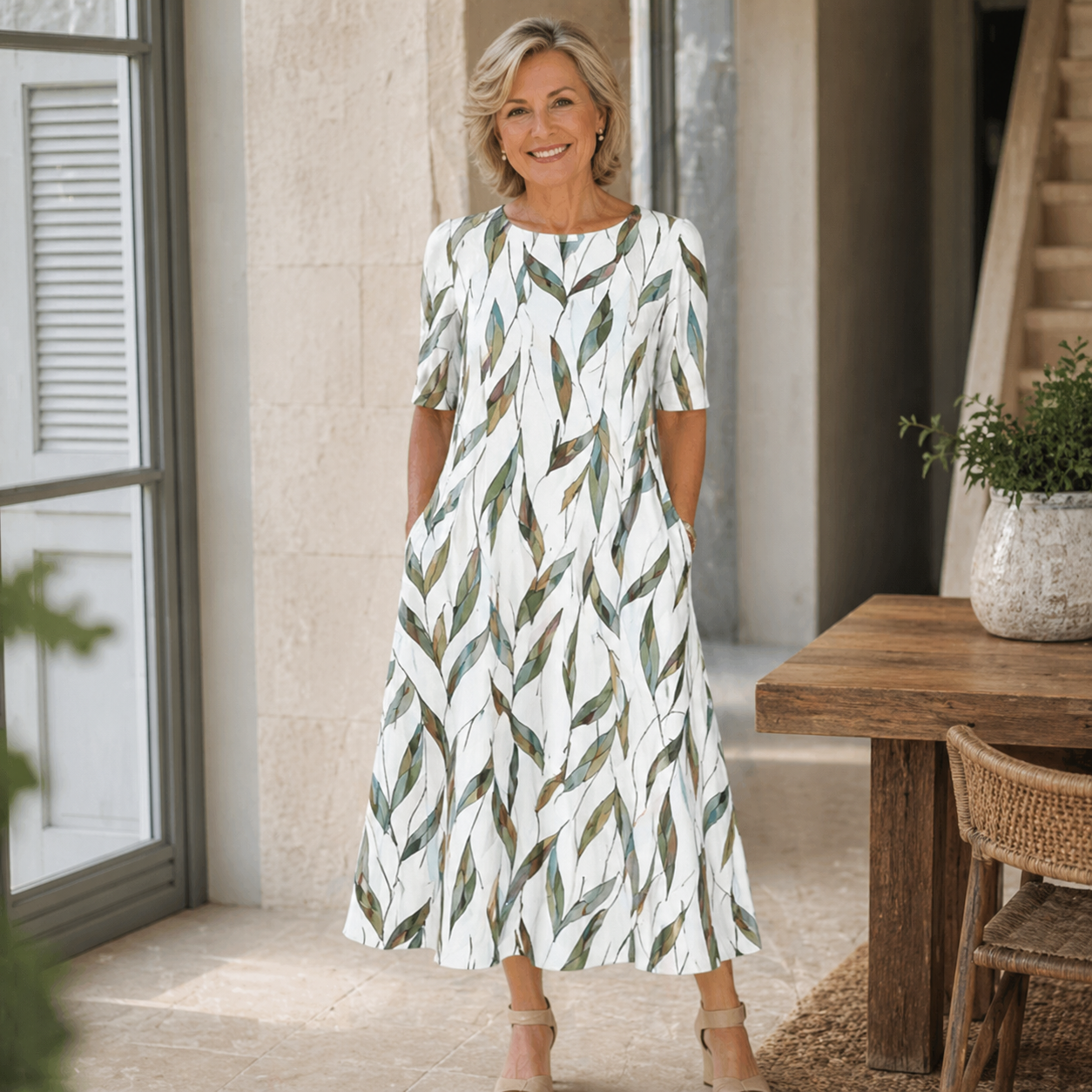 Vestido Monica con estampado veraniego